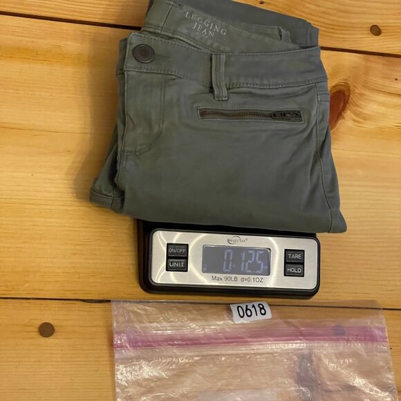 The Limited Denim Legging Jean Size 0 Olive Green skinny leg - Picture 10 of 10